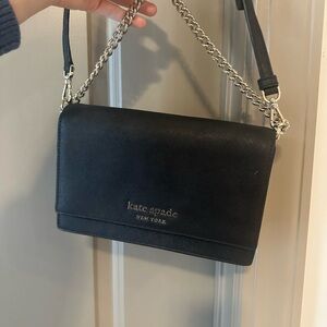 Kate Spade Black Crossbody Bag with Chain Strap